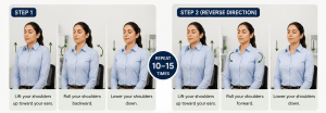 Shoulder Rolls guide for desk workers